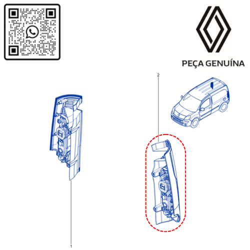 RN 59212R 265559212R LANTERNA TRAS. ESQ. KANGOO ELETRICA 22... - 5